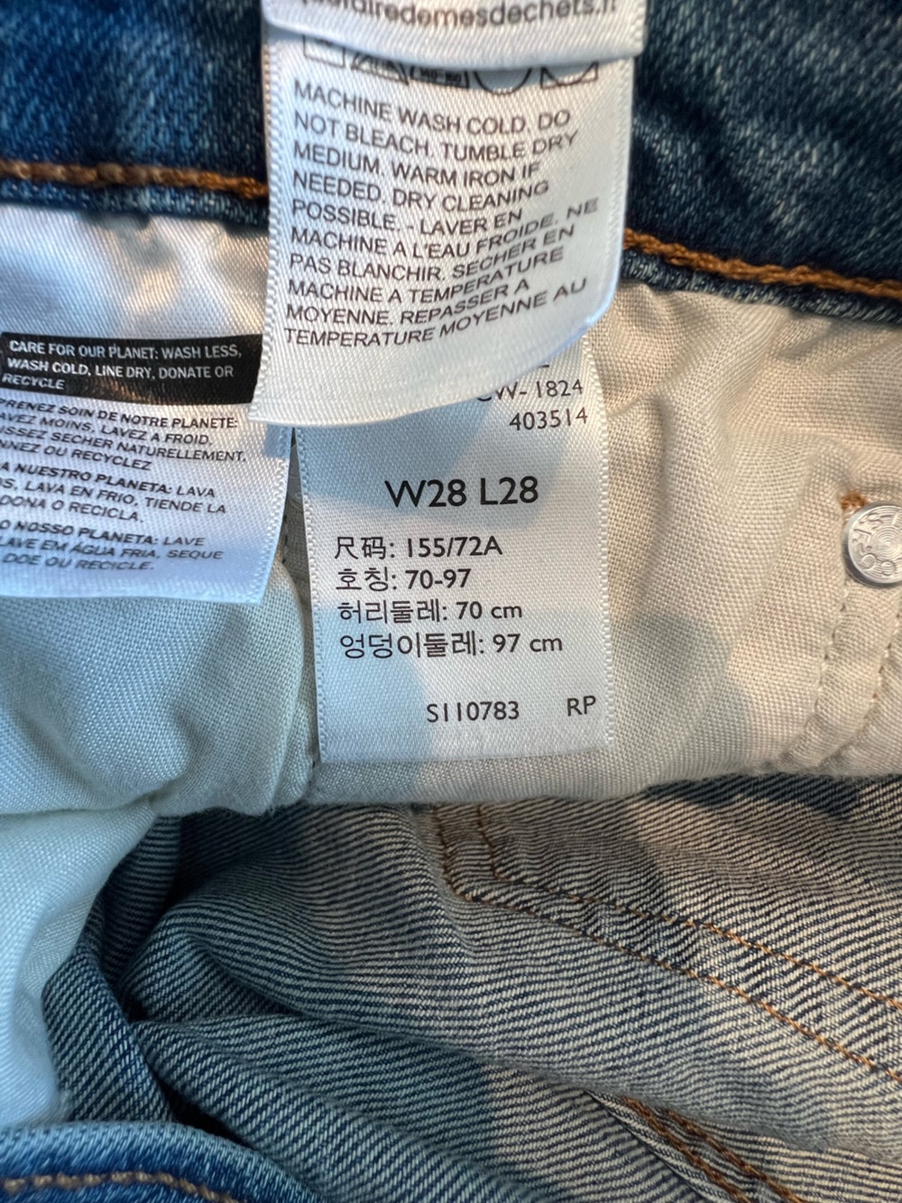 Women’s Levi’s High Rise Wedgie Jeans Straight Button Fly New Size 28 28W 28L - Picture 14 of 15